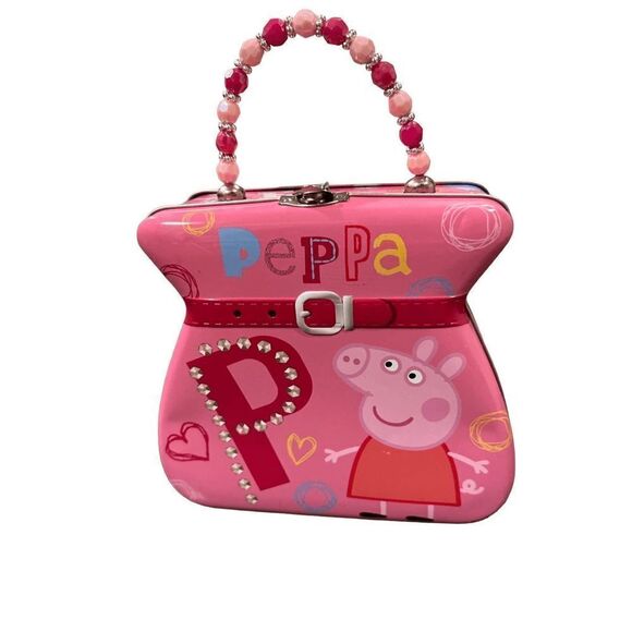 Vintage 2003 Pepa Pig mini Tin Box w/Handle Purse - Picture 1 of 12